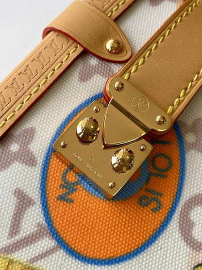 Modern Refined Monogram Calfskin Shoulder Bag
