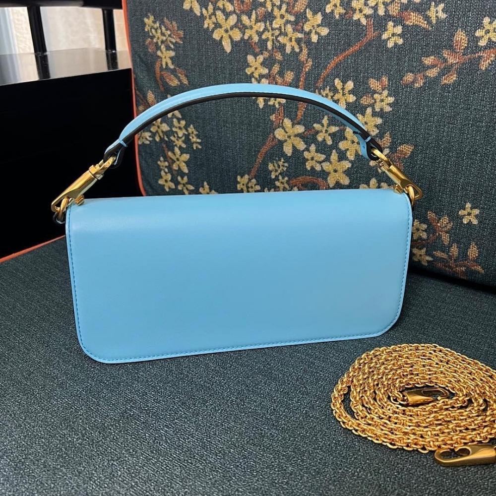 VLogo Signature Crystal-Embellished Calfskin Shoulder Bag