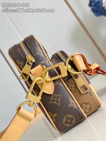 Monogram Leather Crossbody Bag