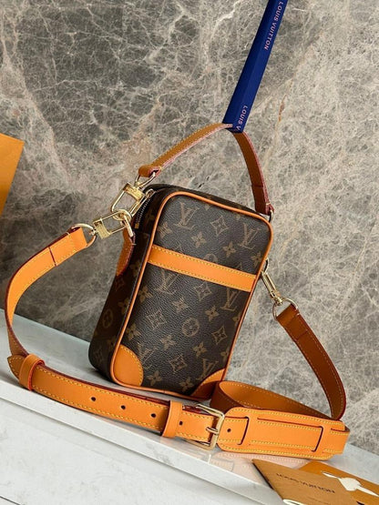 Stylish Monogram Leather Crossbody Bag – Limited Edition