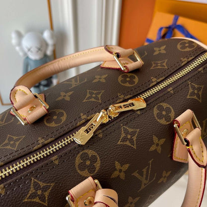 Speedy Monogram Leather Crossbody Bag