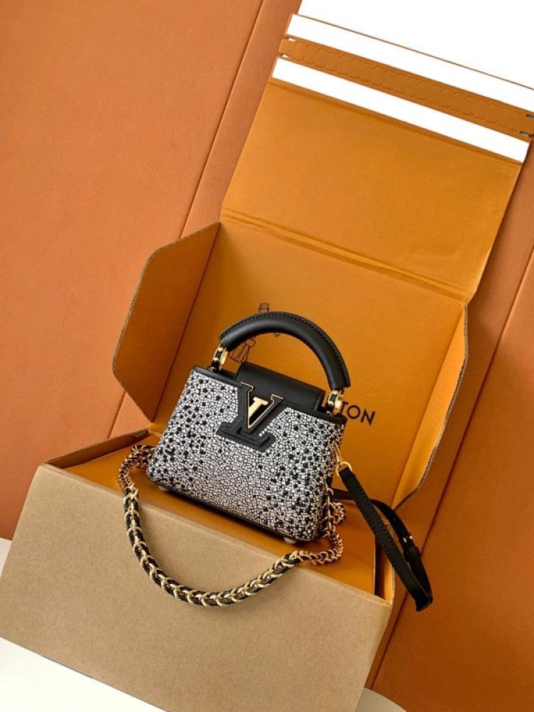 Crystal-Embellished Top Handle Bag