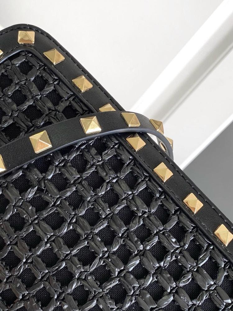 Elegant Stylish Studded Raffia Crossbody Bag – Special Edition
