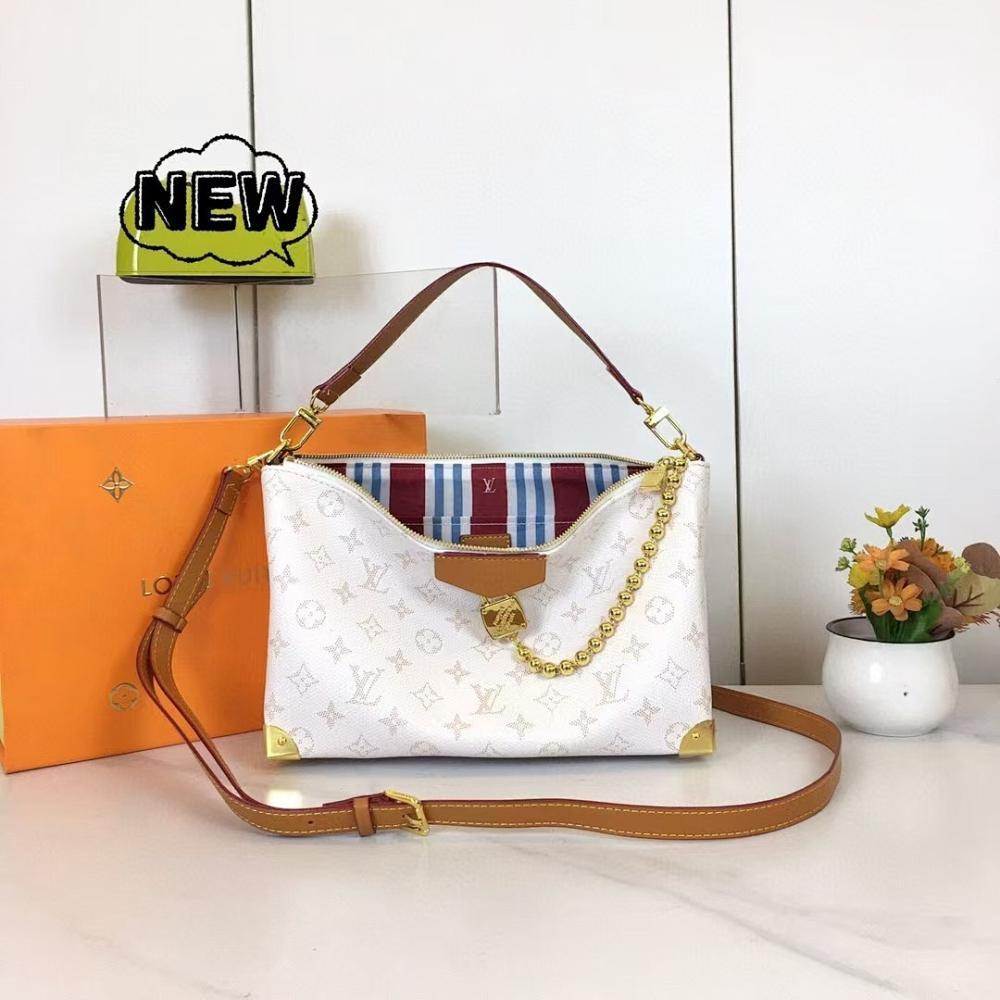 Modern Premium Gold Monogram Canvas Top Handle Bag
