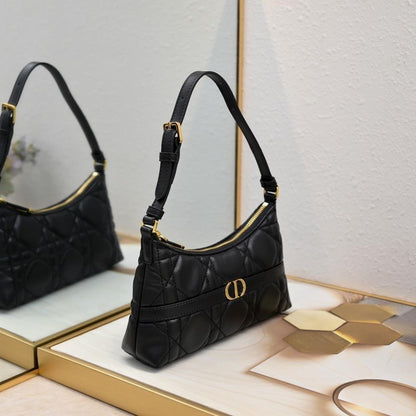 Caro Monogram Canvas Shoulder Bag