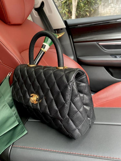 Leather Top Handle Bag