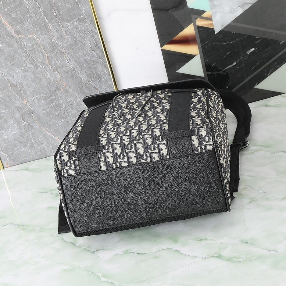 Modern Elegant Black Leather Backpack