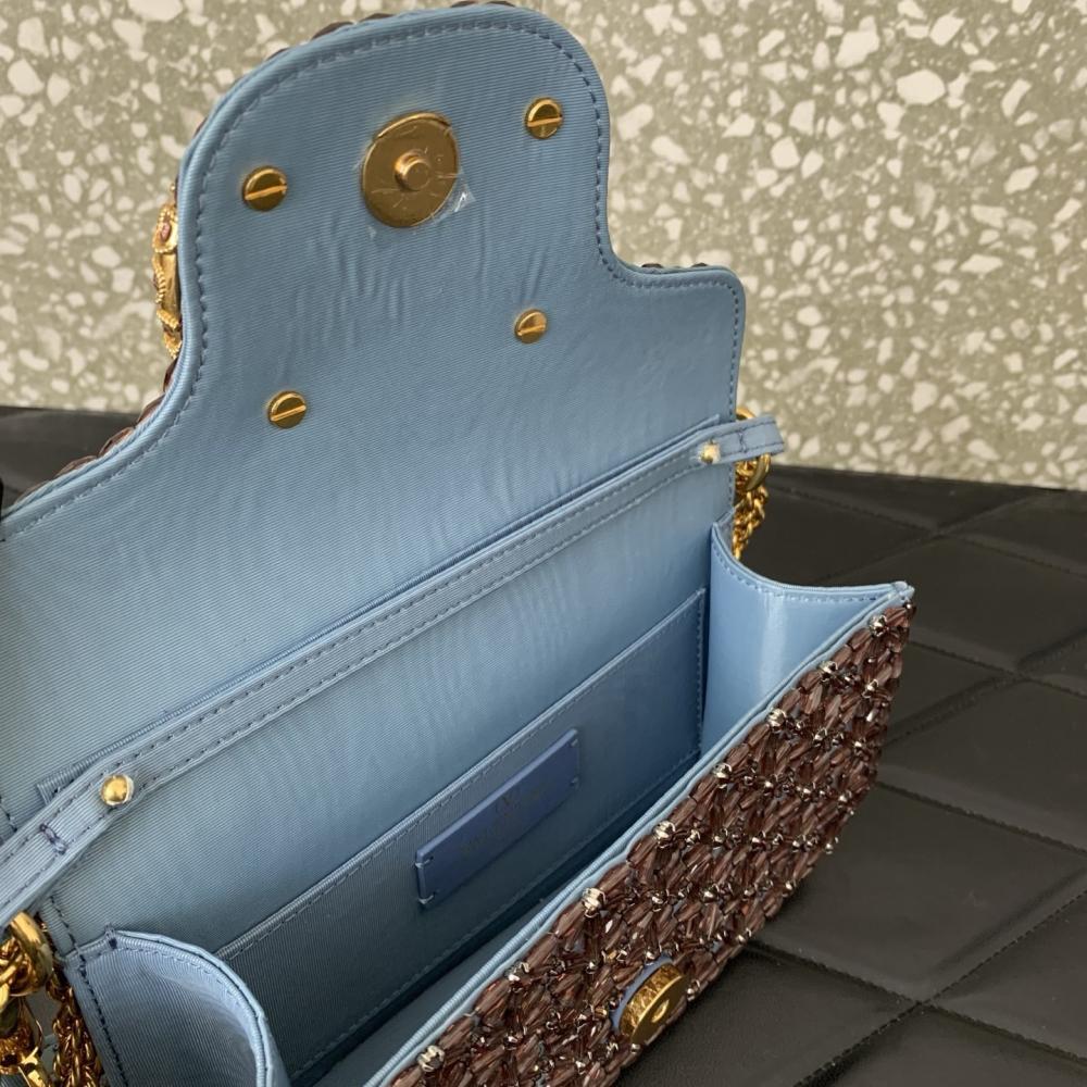 Crystal-Embellished Top Handle Bag