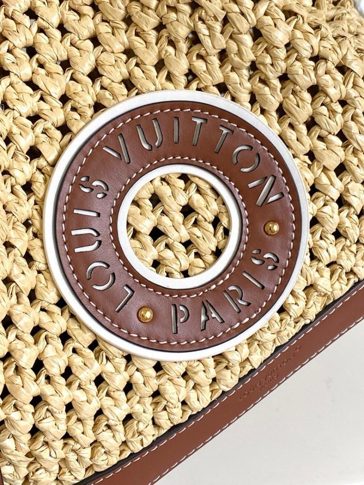 Luxury Brown Woven Raffia Bucket Bag – Special Edition