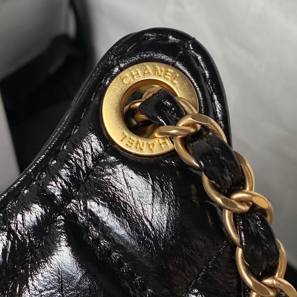 Gold Leather Hobo Bag
