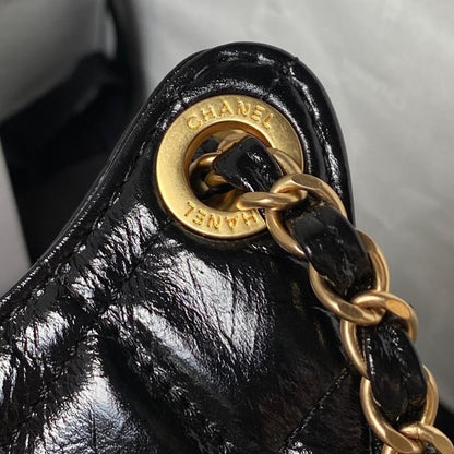 Gold Leather Hobo Bag
