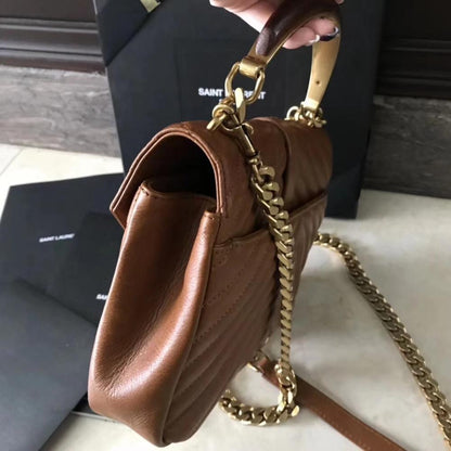Classic Leather Top Handle Bag