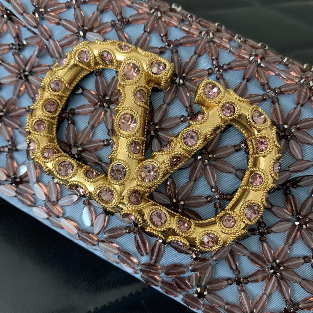 Crystal-Embellished Top Handle Bag