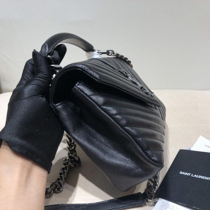 Classic Leather Top Handle Bag