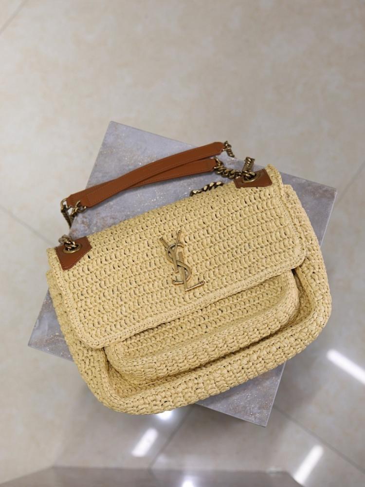 Niki Raffia Top Handle Bag