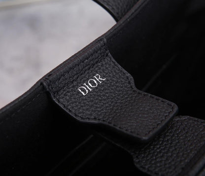 Modern Stylish Black Calfskin Shoulder Bag