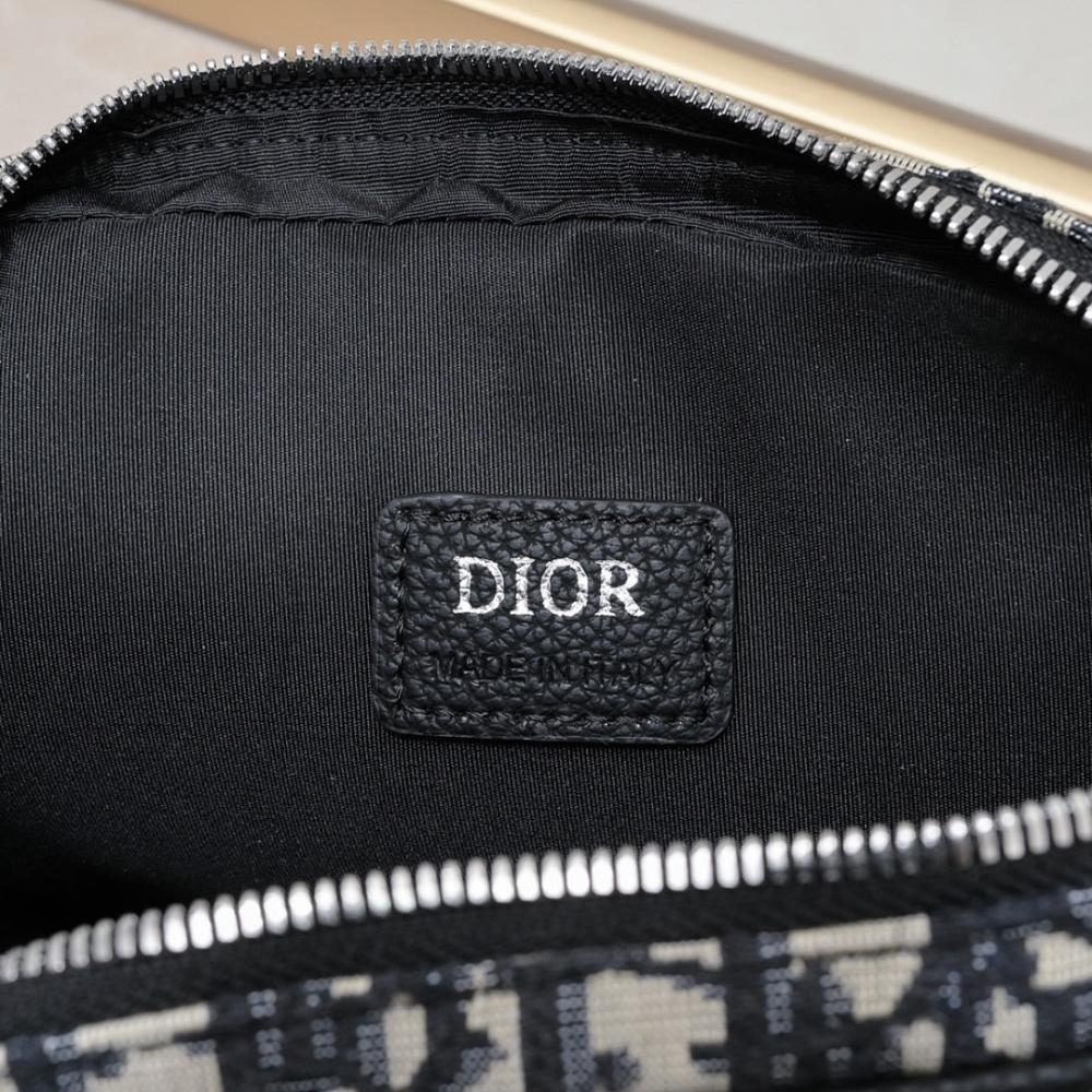 Saddle Black Printed Jacquard Shoulder Bag