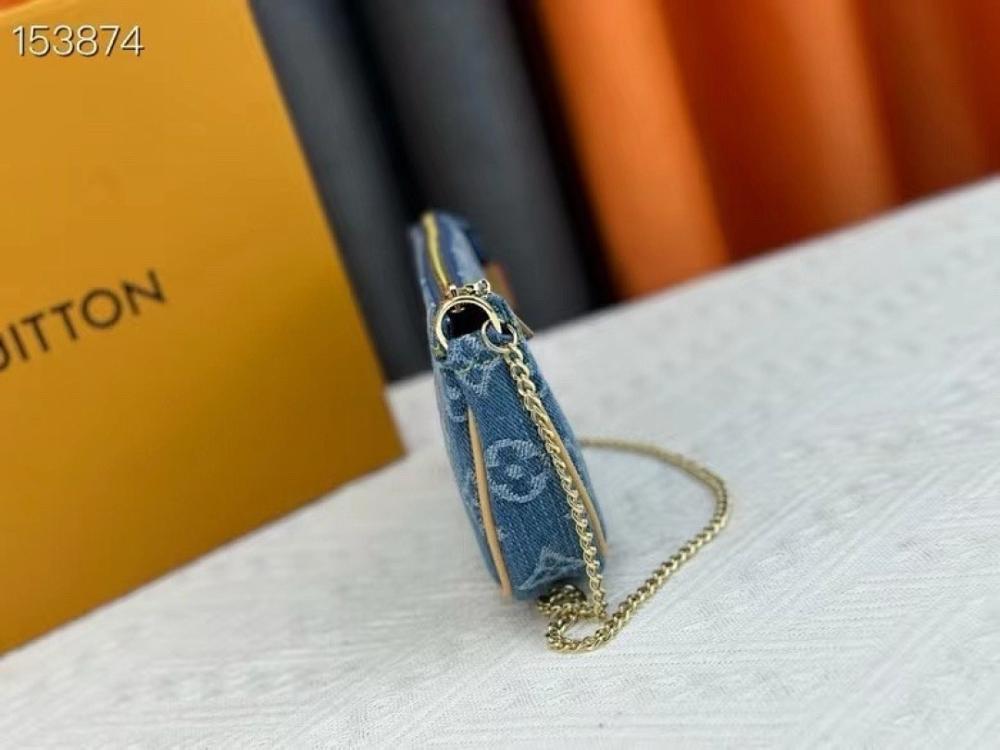 Italian-Inspired Luxury Denim Top Handle Bag