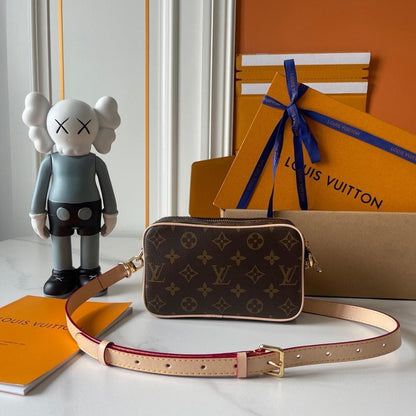 Alma Monogram Leather Shoulder Bag