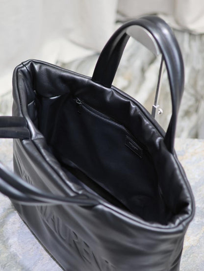 Modern Refined Leather Top Handle Bag