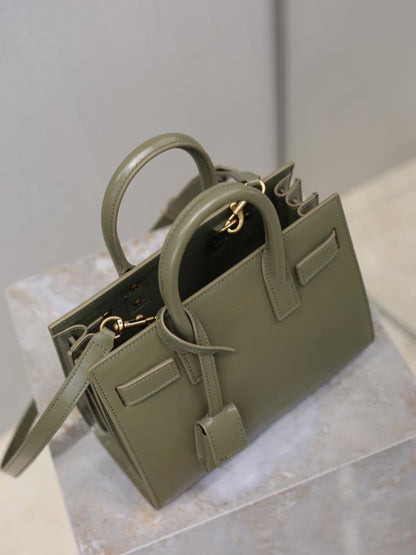 Leather Top Handle Bag