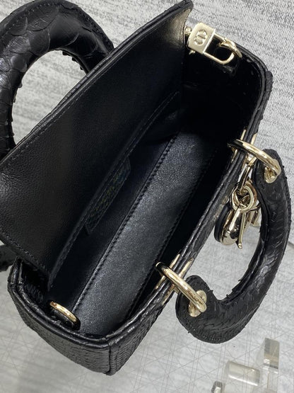 Refined Leather Top Handle Bag