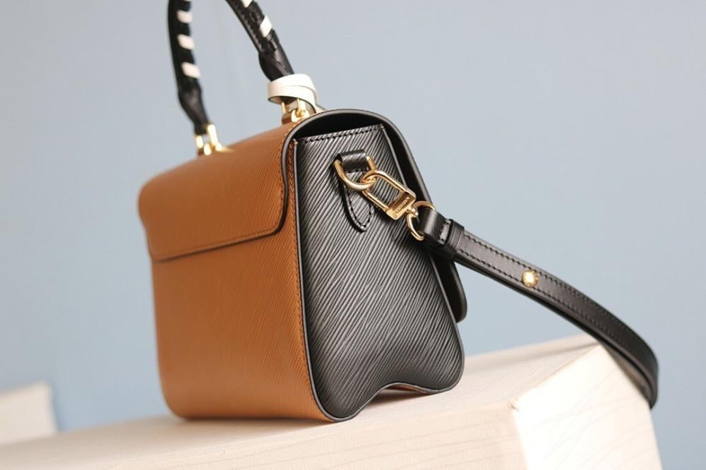 Twist Woven Leather Shoulder Bag