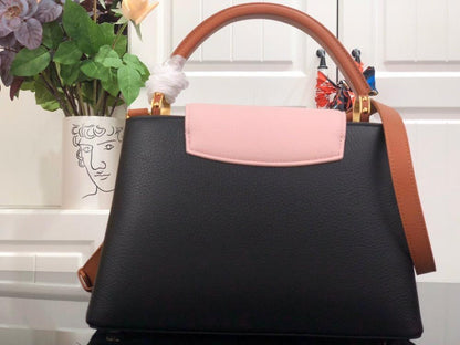 Elegant Leather Top Handle Bag