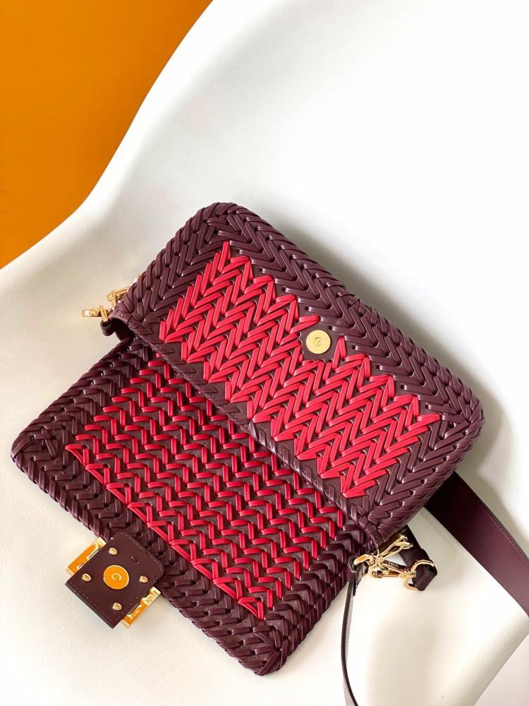 Woven Leather Shoulder Bag