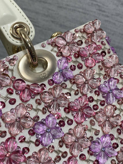 Embroidered Top Handle Bag