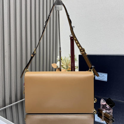 Gold Leather Shoulder Bag
