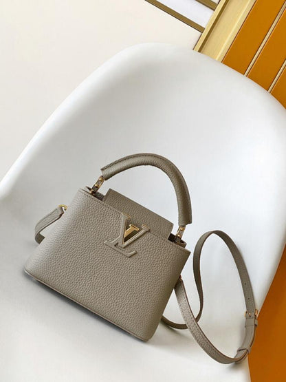 Leather Top Handle Bag