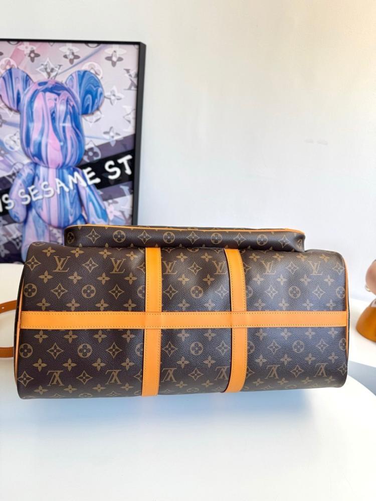Keepall Monogram Leather Travel Bag