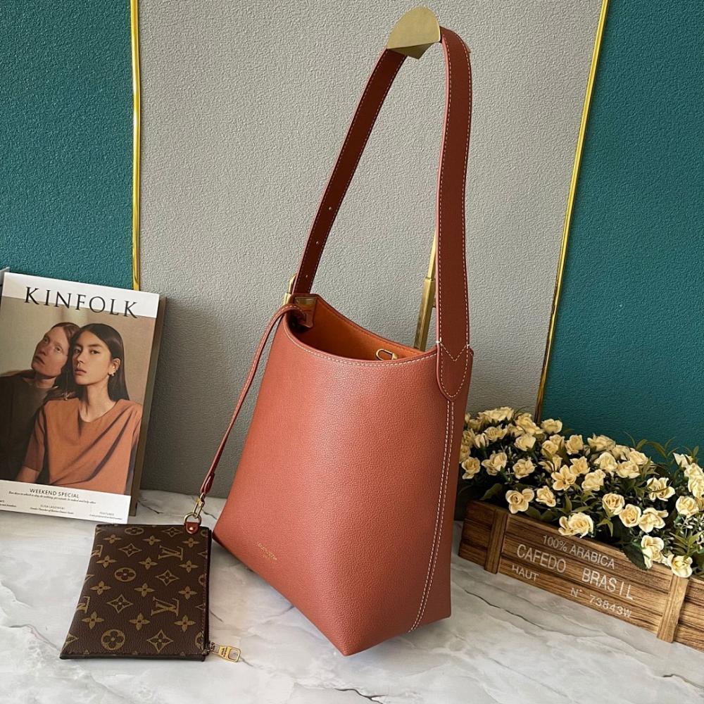 Classic Premium Monogram Leather Hobo Bag