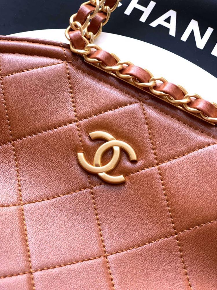 Gold Top Handle Bag