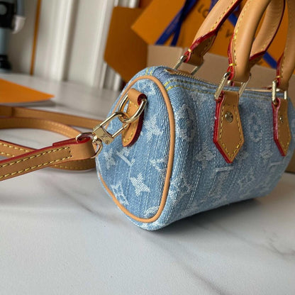 Speedy Denim Shoulder Bag