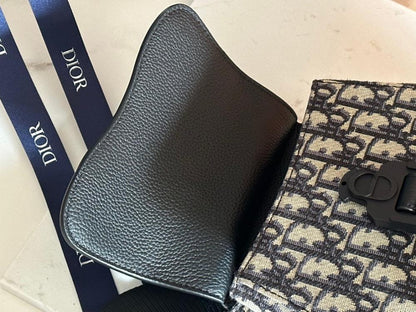 Luxury Elegant Black Quilted Calfskin Shoulder Bag