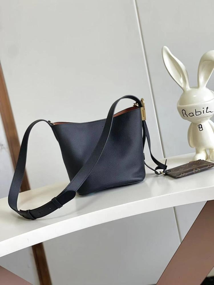 Luxury Refined Monogram Leather Bucket Bag