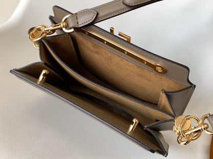 Gold Leather Shoulder Bag