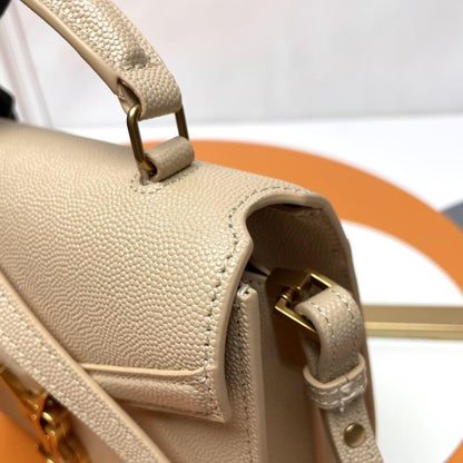Leather Top Handle Bag