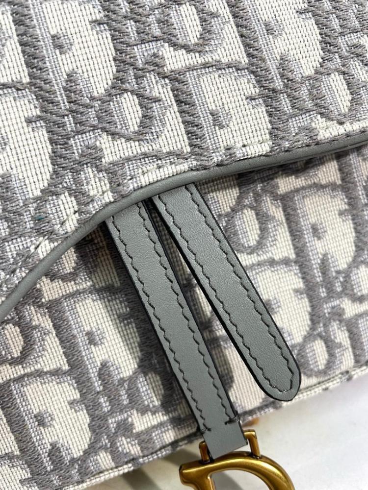 Saddle Grey Printed Shoulder Bag
