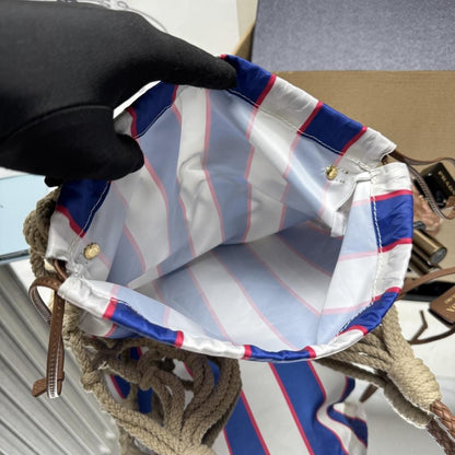Woven Top Handle Bag