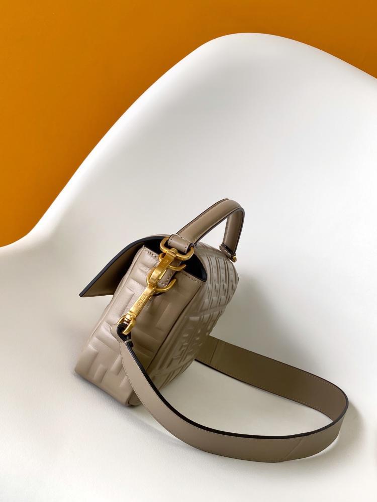 Gold Leather Crossbody Bag