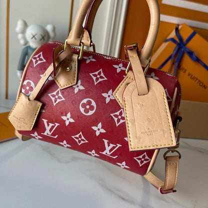 Alma Monogram Leather Shoulder Bag