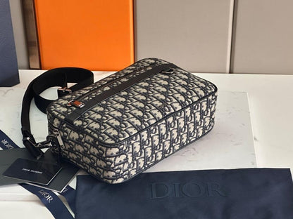 Stylish Premium Black Printed Calfskin Crossbody Bag