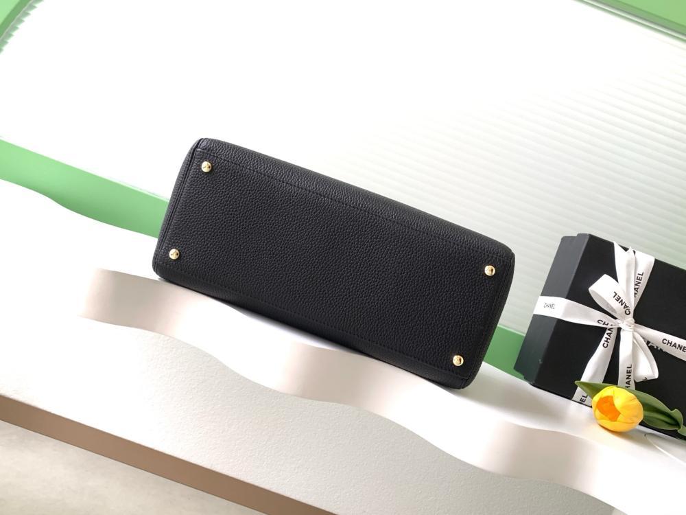 Gold Calfskin Top Handle Bag