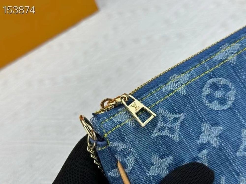 Italian-Inspired Luxury Denim Top Handle Bag