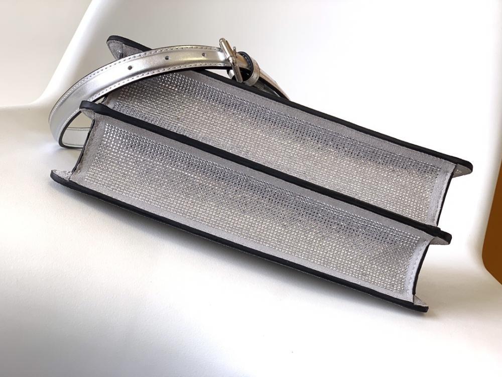 Silver Crystal-Embellished Shoulder Bag