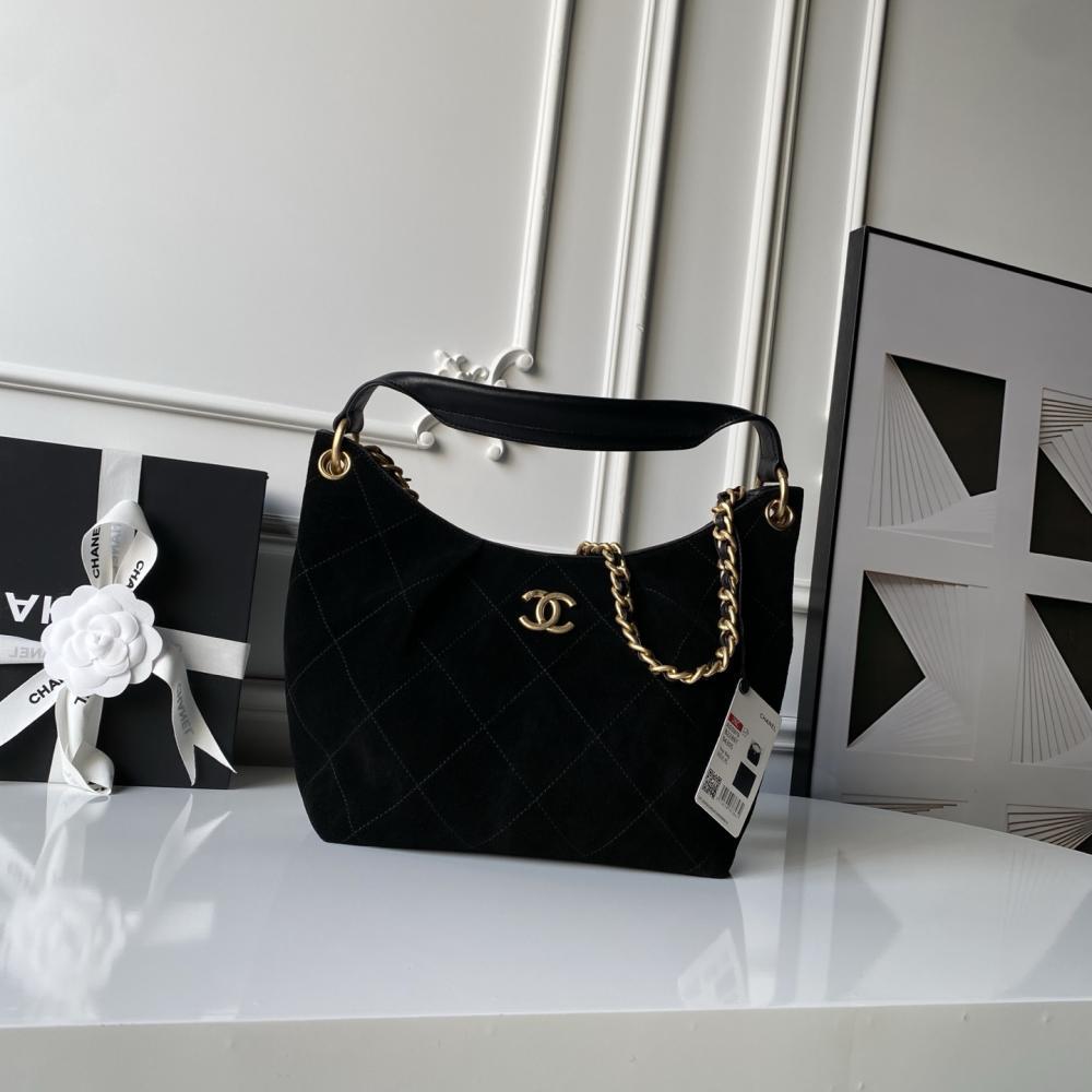 Gold Leather Hobo Bag