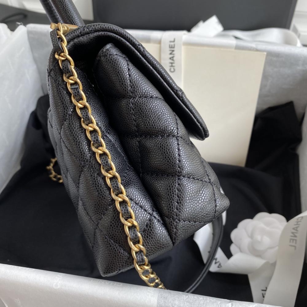 Quilted Lambskin Top Handle Bag